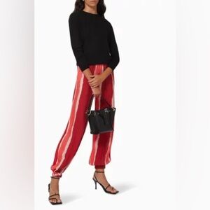 Armani Exchange Red and White Jogger Pants size 6 NWT